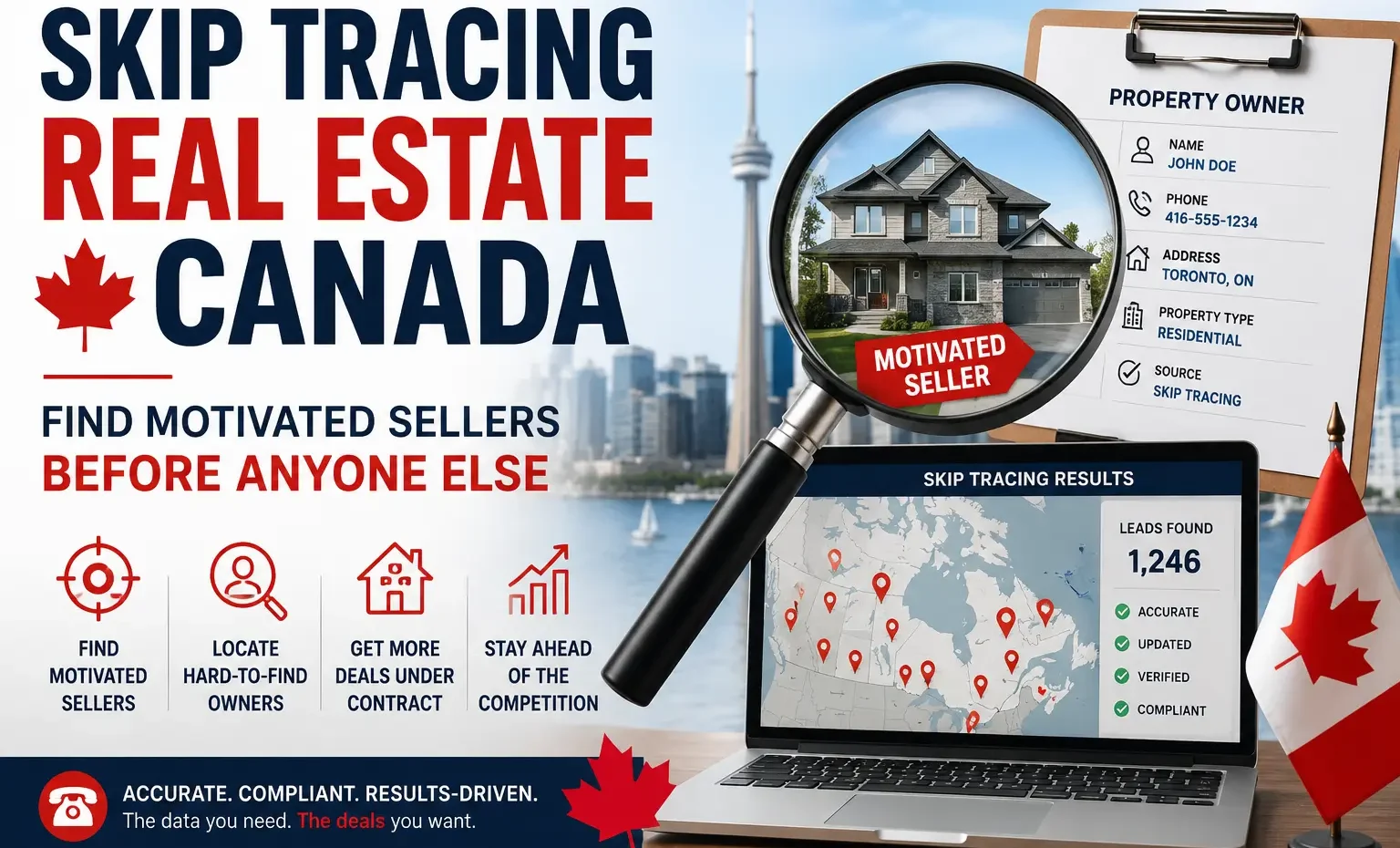 Skip Tracing Real Estate Canada | Find Motivated Sellers Before Anyone Else