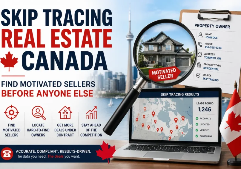 Skip Tracing Real Estate Canada | Find Motivated Sellers Before Anyone Else