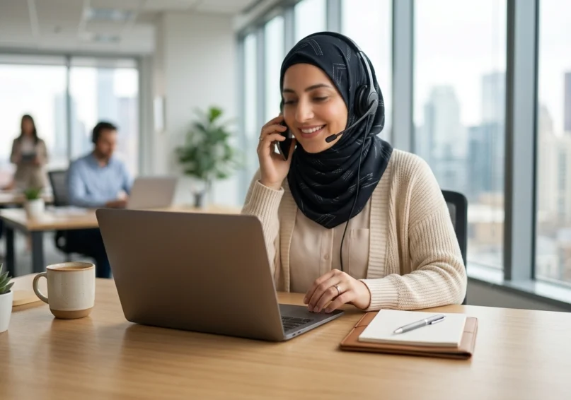 A small outsourced inside sales team handling real estate lead follow-up